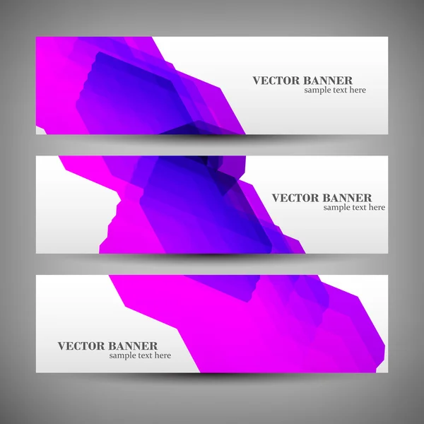 Establecer banners ilustración abstracta — Vector de stock