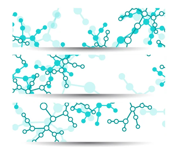 Bannières ADN Illustration numérique — Image vectorielle