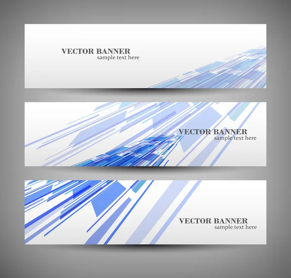 Establecer banners ilustración abstracta — Vector de stock