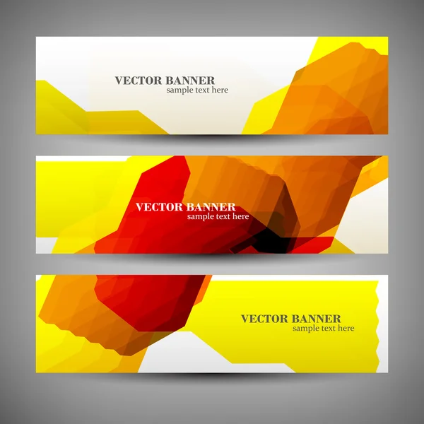 Ställa in banners abstrakt illustration — Stock vektor