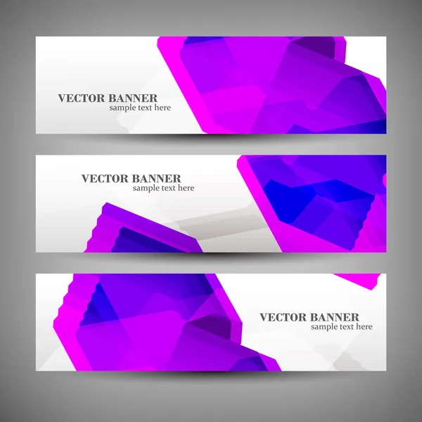 Establecer banners ilustración abstracta — Vector de stock