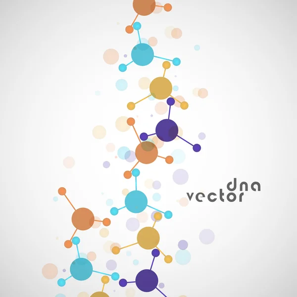 Fundo da molécula, ilustração colorida — Vetor de Stock