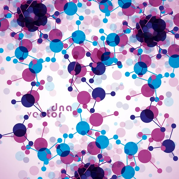 Molécula fundo colorido — Vetor de Stock