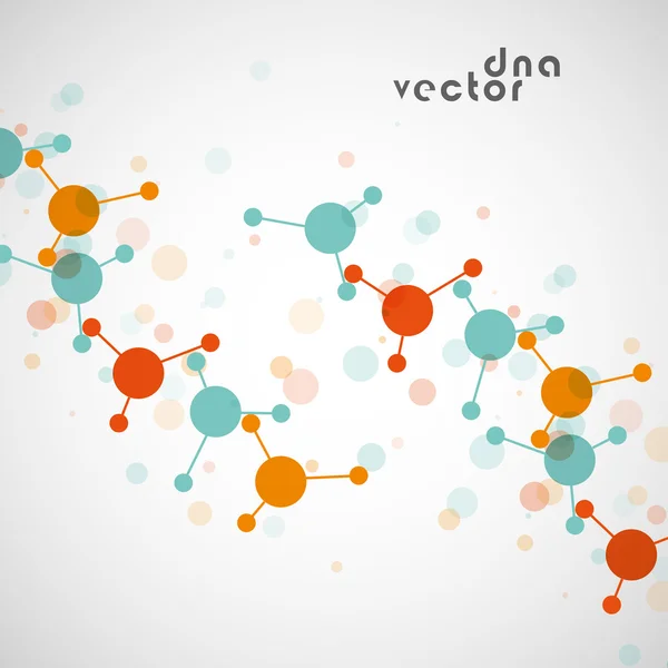 Molekyl bakgrund, färgrik illustration — Stock vektor