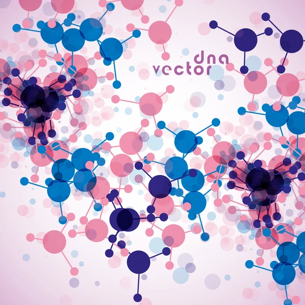 Molecule background, colorful illustration — Stock Vector