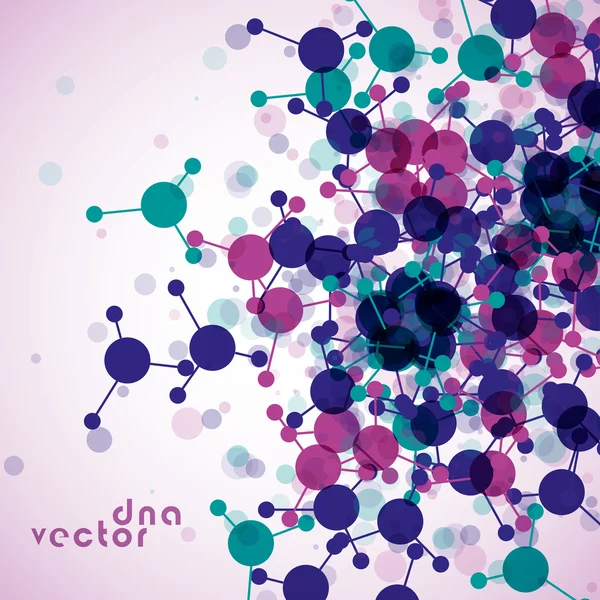 Fond de molécule, illustration colorée Illustrations De Stock Libres De Droits