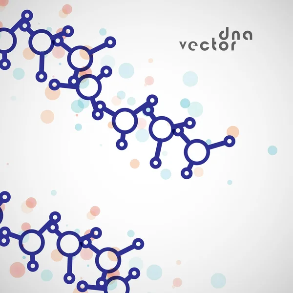 Молекулярный фон, красочная иллюстрация — стоковый вектор