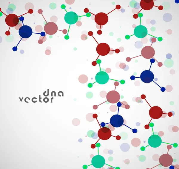Fundo da molécula, ilustração colorida — Vetor de Stock