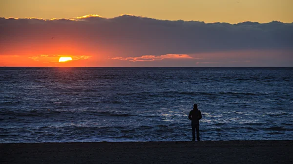 Sunset at the beach — Stock Photo, Image