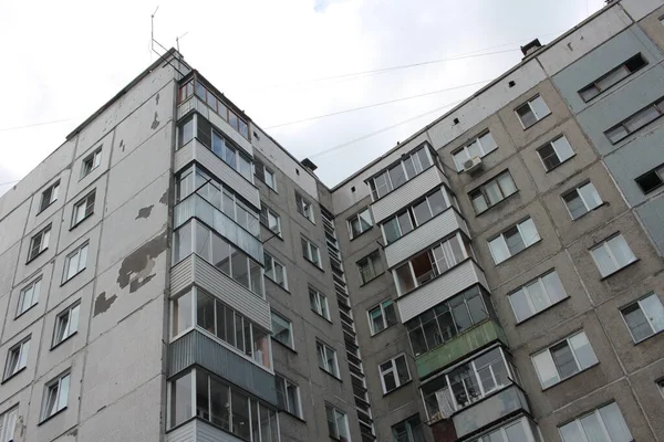 Multi Gratte Ciel Immeuble Haut Architecture Soviétique Avec Une Façade — Photo