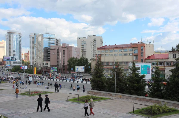 Russland Nowosibirsk 2019 Moderne Metropole Der Stadt Der Die Menschen — Stockfoto