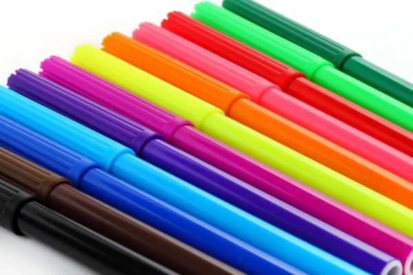 Multicolor crianças canetas de feltro-ponta — Fotografia de Stock