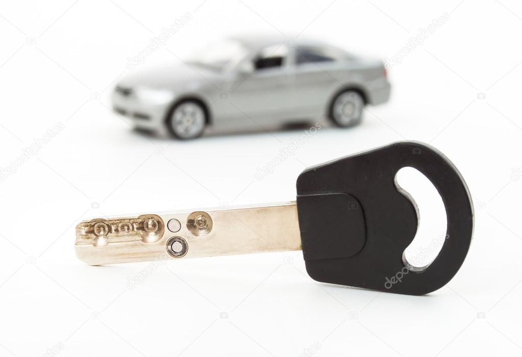 Car Keys and car in blur
