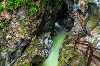 Çarpıcı gorge Salzkammergut bölge, Avusturya, Avrupa'nın Lammerklamm