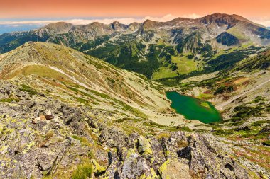 güzel buzul Gölü, yüksek dağlar, taul tapului Gölü, retezat Dağları, Romanya