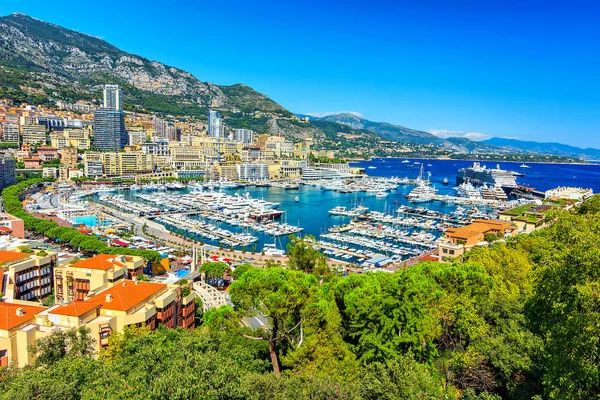 Panorama della città di Monte Carlo, Monaco, Costa Azzurra, Europa — Foto Stock