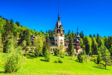 Ormanda, Peles Kalesi, Sinaia, Romanya, Europe ünlü Müzesi