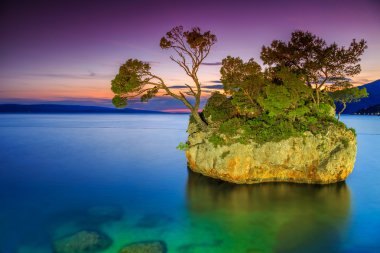 Magical rock island at sunset,Brela,Makarska riviera,Dalmatia,Croatia,Europe 