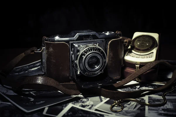 오래 된 골동품 빈티지 레트로 카메라 — 스톡 사진