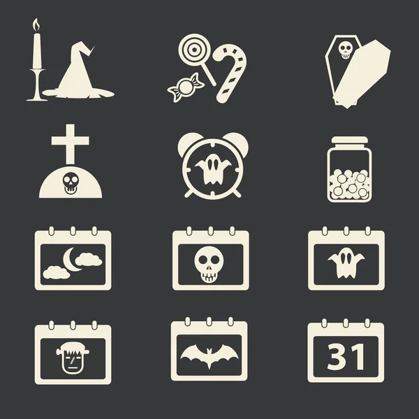 Halloween icons — Stock Vector