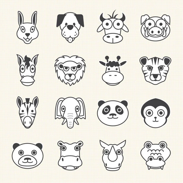 Conjunto de ícone animal —  Vetores de Stock