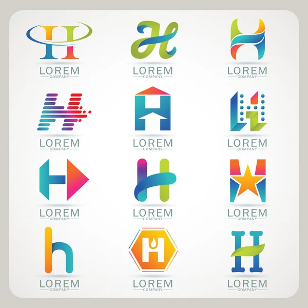 Logo letter H element — Stock Vector