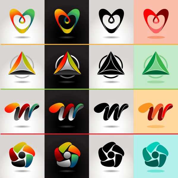 Logo y Web Iconos — Vector de stock