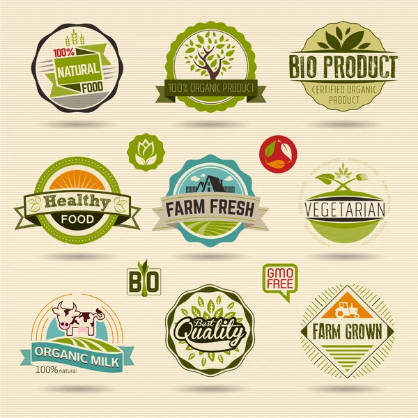 Ecología y Web Orgánica Iconos — Vector de stock