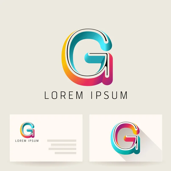Alfabet G Logo letterpictogram — Stockvector