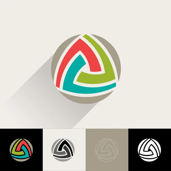 Logo en abstracte Web pictogram — Stockvector