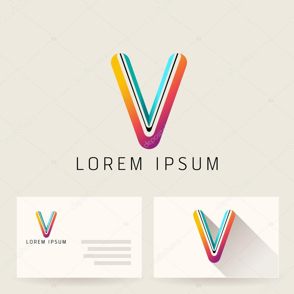 Letter Alphabet V Logo Icon Design Template Element. Vector Color Sign Easy Editable for Your Design.