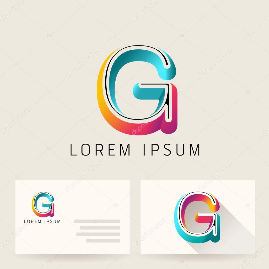 Letter Alphabet G Logo Icon Design Template Element. Vector Color Sign Easy Editable for Your Design.