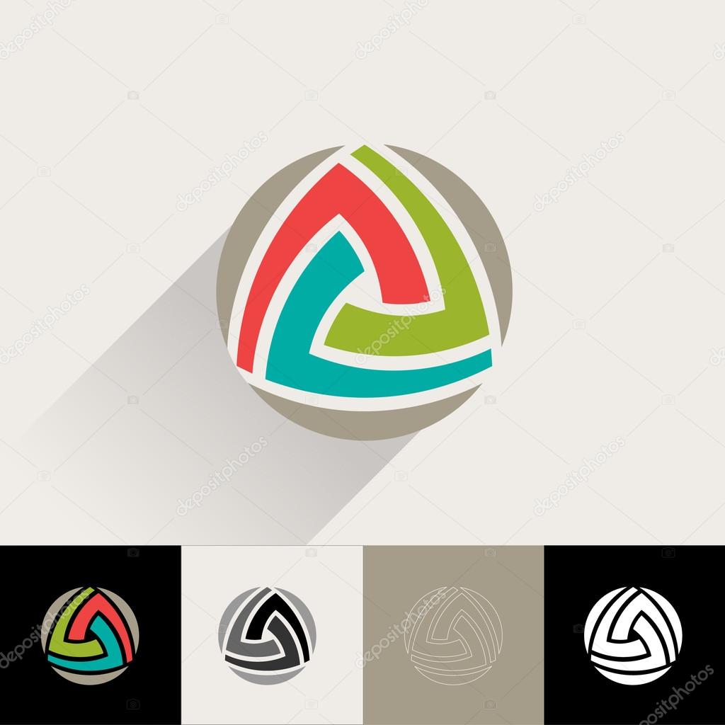Logo and Abstract Web Icon globe vector Element. Unusual Flat identity icon easy editable for Your design.