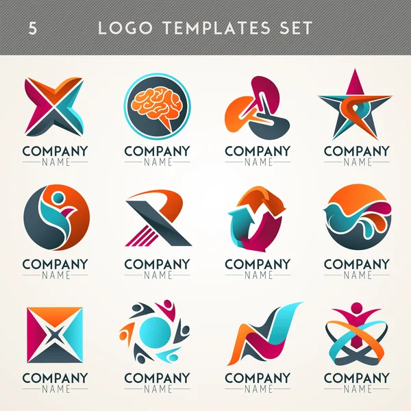 Abstracte logo's, web Icons, symbolen — Stockvector