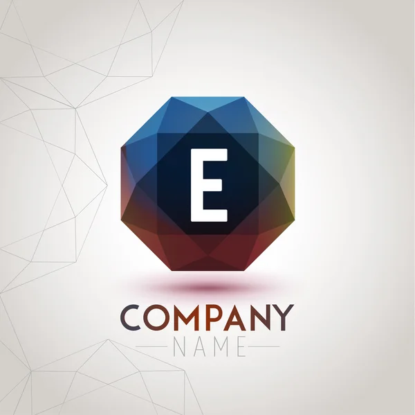 Písmeno E abeceda Logo — Stockový vektor