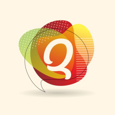 Q harfi alfabe Logo