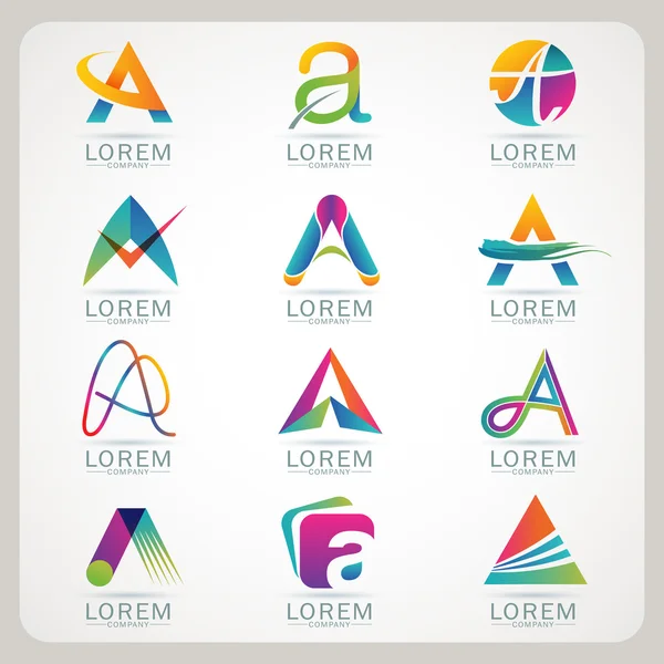 Een Logo elementen en pictogrammen — Stockvector