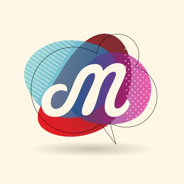 M の文字のアルファベットのロゴ — ストックベクタ