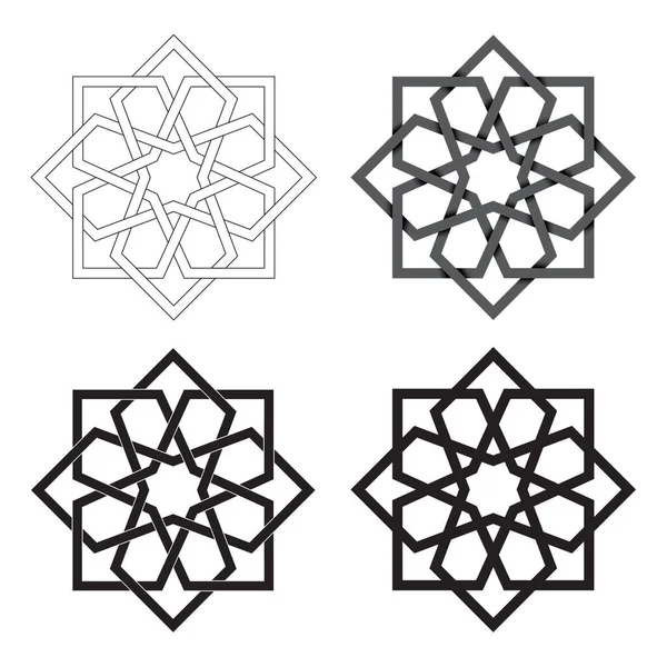 Element Orientalischer Geometrischer Ornamente Einer Vielzahl Von Designs Für Logo Stockillustration