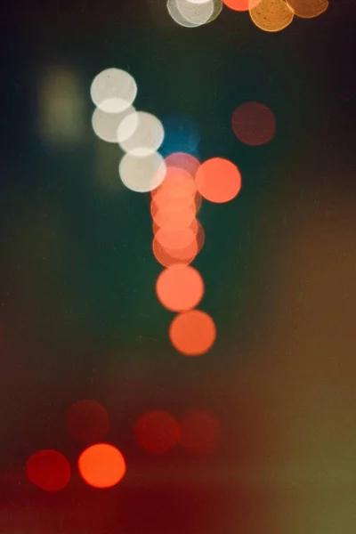 Bokeh Lights City Night Multicolored Background — Stock Photo, Image