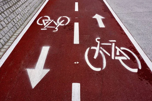 Сигнал Велосипеді Вулиці Міста Більбао Іспанія — стокове фото