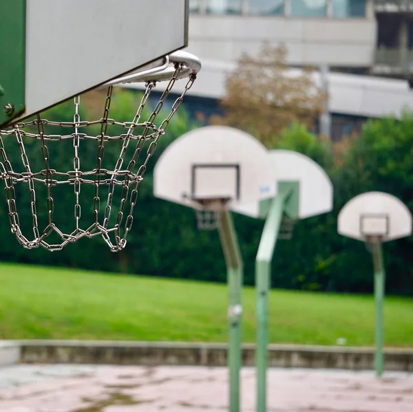 Basketbol Potası Bilbao Şehrinde Sokak Sepeti Spanya — Stok fotoğraf