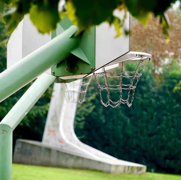 Баскетбольное Кольцо Баскетбольная Корзина Городе Бильбао Испания — стоковое фото