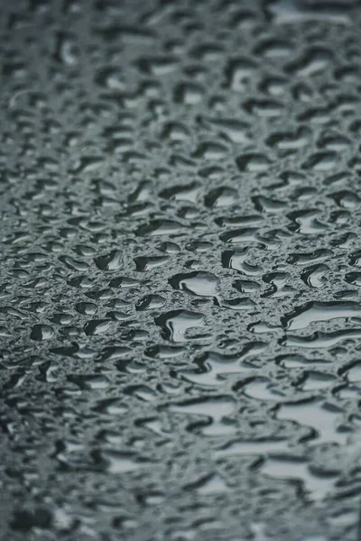Krople Deszczu Oknie Deszczowe Dni Sezonie Zimowym — Zdjęcie stockowe