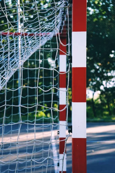ストリートサッカーのゴールスポーツ用具 — ストック写真