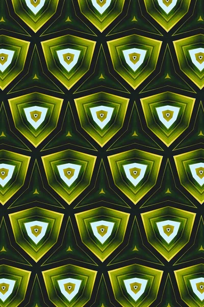 Zöld Elvont Texturált Háttér Szimmetrikus Vonalak Formák — Stock Fotó