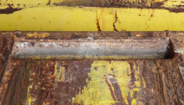 Yüksek çözünürlüklü paslı metal ve çeliğin detaylı yüzeyi..