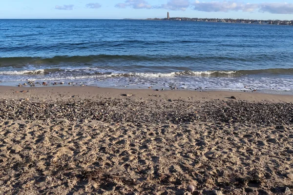 Вид Песчаные Пляжи Балтийского Моря Солнечный День Северной Европе — стоковое фото