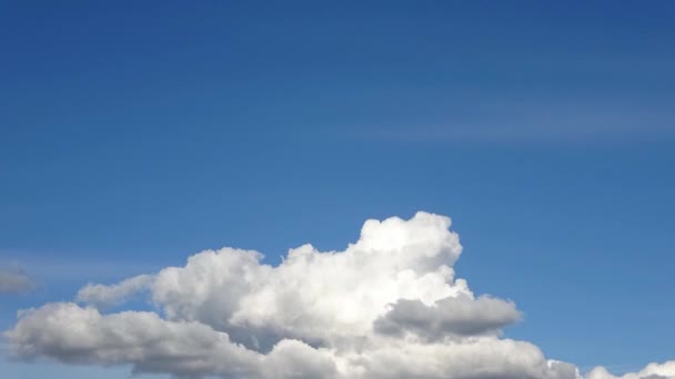 Lapso Tiempo Impresionantes Formaciones Nubes Cirros Cielo Azul Profundo Verano — Vídeo de stock