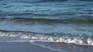 Kuzey Almanya 'da güneşli bir günde Baltık Denizi' nin kumlu sahillerinde güzel bir manzara.